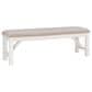 Linon Home Decor Turino Padded Dining Bench in Smokey White, , large