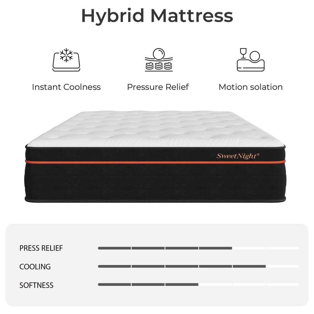 SweetNight Twilighty 14" Medium King Mattress in a Box, , large