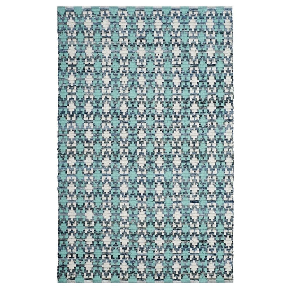 Safavieh Montauk Southwestern 4" x 6" Turquoise and Multicolor Area Rug, , large