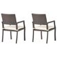Hearth and Haven Rhode Island Rattan Dining Chair with White Cushion in Brown (Set of 2), , large
