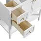 37B Ravello 36" Single Bathroom Vanity Cabinet in Bright White with Marble Top and Backsplash, , large