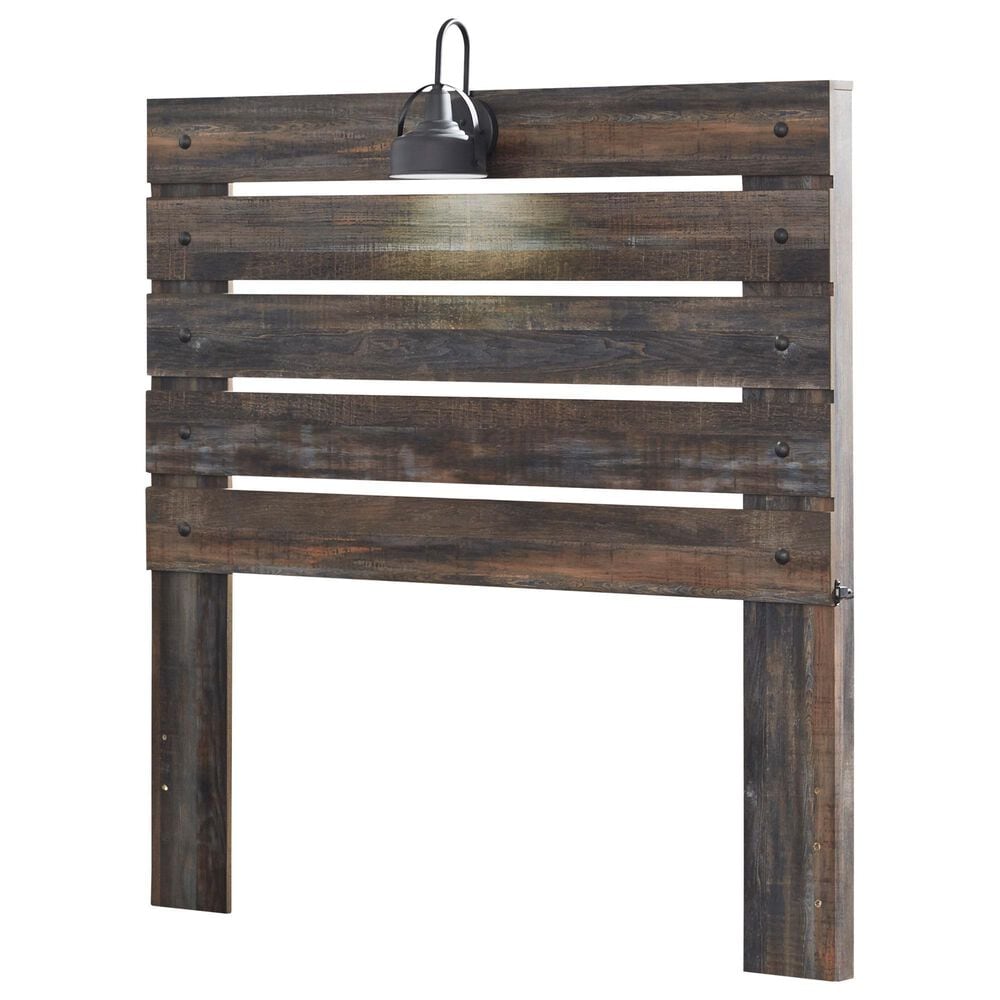 Ashley Drystan Full Panel Bed with Storage in Brown Rustic, , large