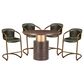 Home Trends & Design Santa Cruz and Portofino 5-Piece Counter Height Dining Set, , large