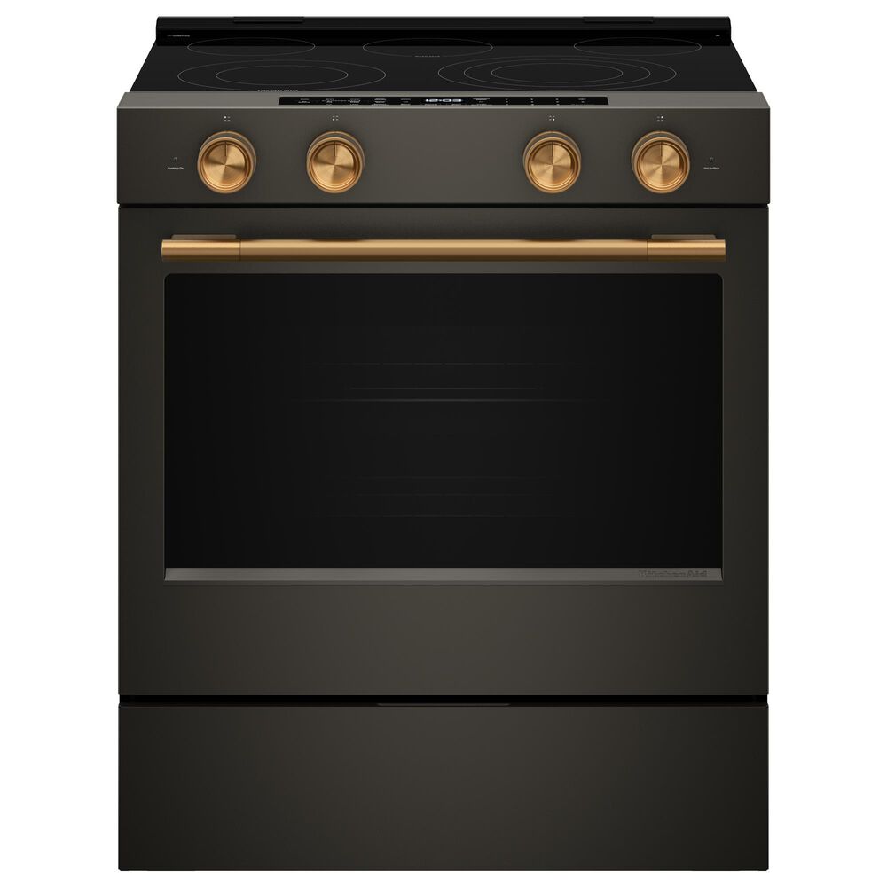 KitchenAid 5.3 Cu. Ft. Smart Slide-in Electric Range in Black Ore, , large