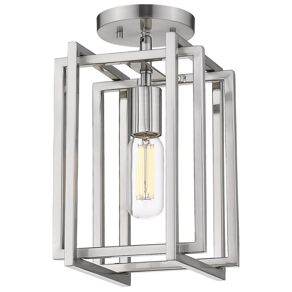 Golden Lighting Tribeca Semi-Flush - Damp in Pewter, , large