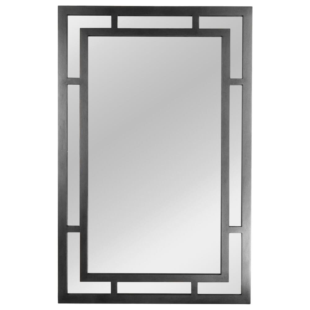 Creative Coop Vintage Glass Wall Mirror in Black, , large