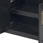HOMLUX 59.3"" Kitchen Island with Trash Can Storage in Black and Natural, , large