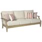 Ashley Clare View Sofa with Beige Cushion in Antique Teak, , large