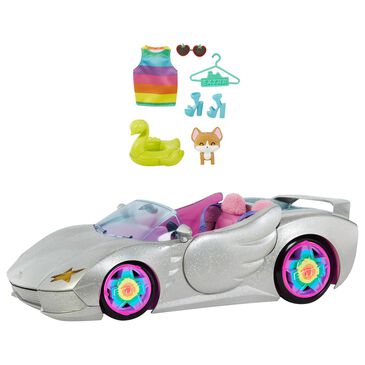 Barbie Extra Sparkly Silver Car, , large
