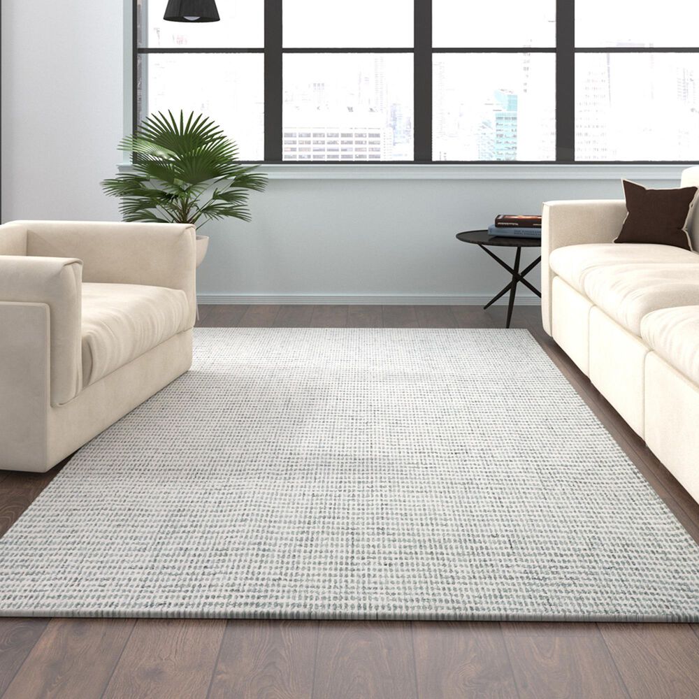 L&amp;R Resources Criss Cross Green 7&#39;9&quot; x 9&#39;9&quot; Area Rug, , large