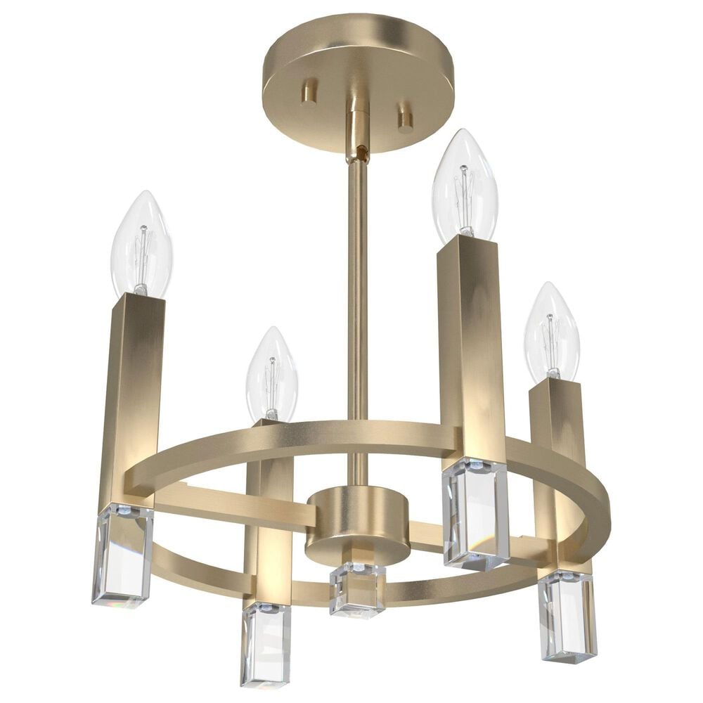Hunter Sunjai 4-Light Semi-Flush Mount in Alturas Gold, , large