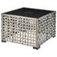 HOMLUX LED-Lit Patio Coffee Table with Built-In Solar Powered LED Lights in Gray, , large