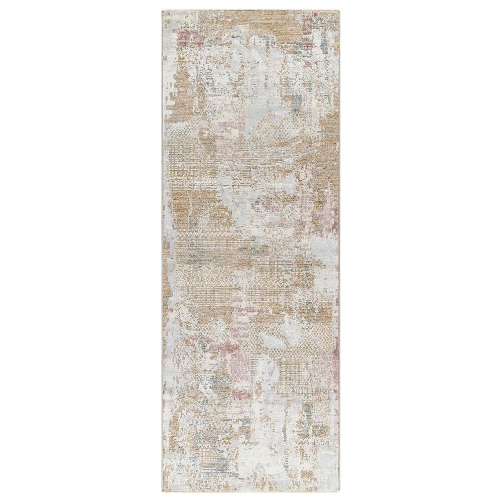 Surya Brunswick 2"7" x 10" Cream, Light Slate, Taupe, Tan, Dusty Pink and Blue Runner, , large