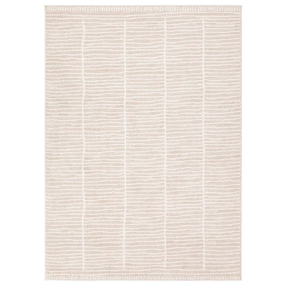 Jaipur Eva Siawin Tan and Taupe 6" x 9" Area Rug, , large