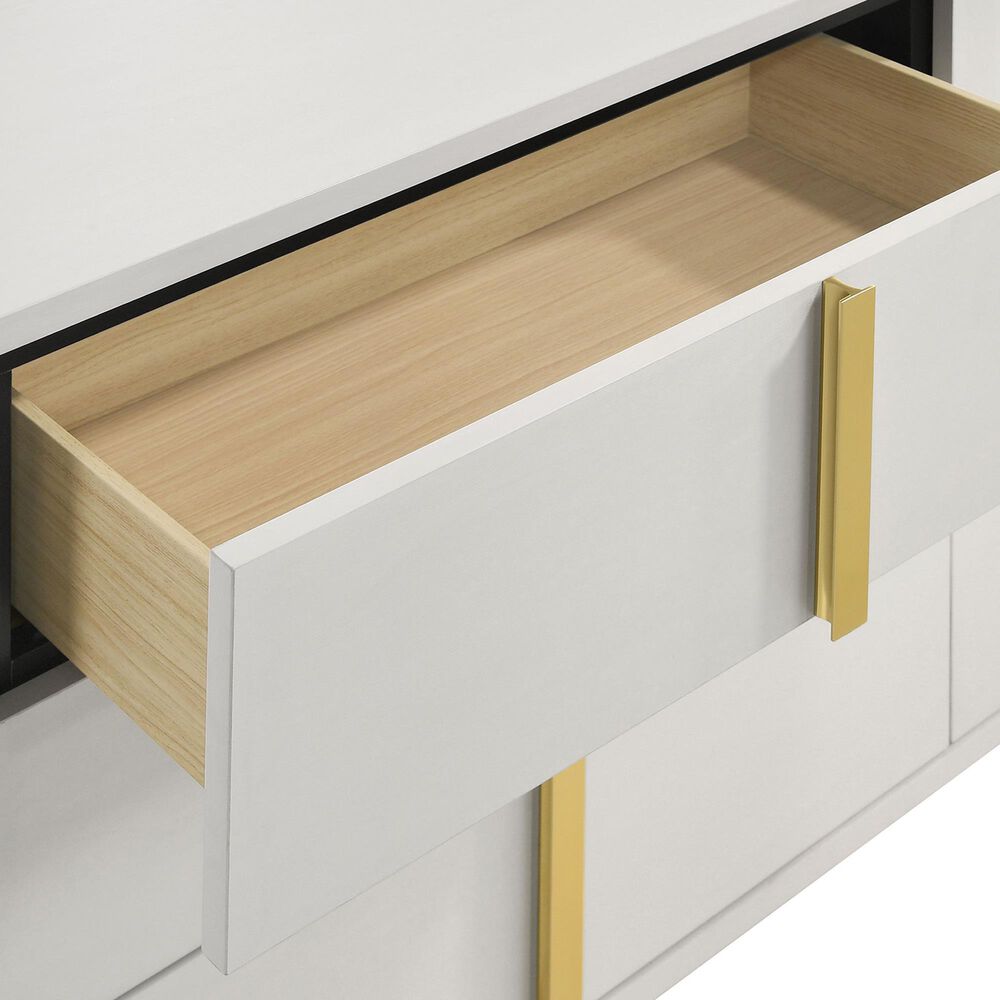 Pacific Landing Marceline 4-Piece King Bed Set in White, , large