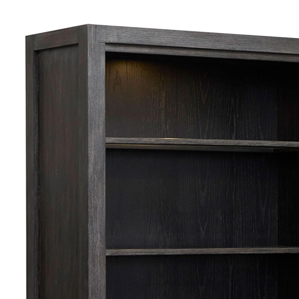 Nicolette Home Plum Creek Display Cabinet with Hutch in Ravenwood Black, , large