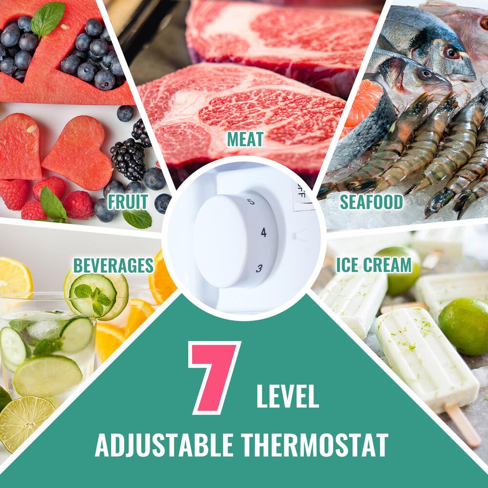 HOMLUX 5 Cu. Ft. Mini Upright Refrigerator with 1.8 Cu. Ft. Top Freezer in Silver, , large