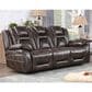 Steve Silver Oportuna Dual-Power Reclining Sofa with Drop-Down Table in Coffee, , large