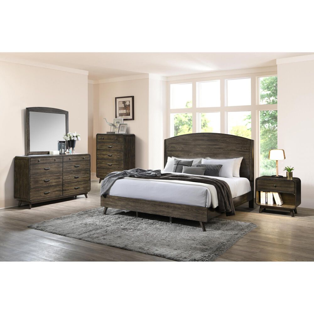 New Heritage Design Rex 5-Drawer Chest in Walnut, , large