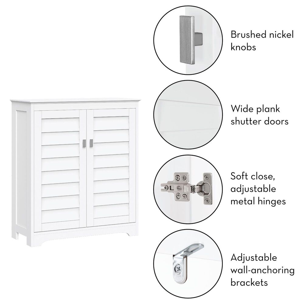 RiverRidge Home Brookfield 2-Door Floor Cabinet in White, , large