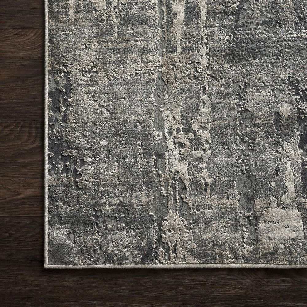 Loloi Cascade CAS-03 7&#39;10&quot; x 10&#39;10&quot; Ivory and Charcoal Area Rug, , large
