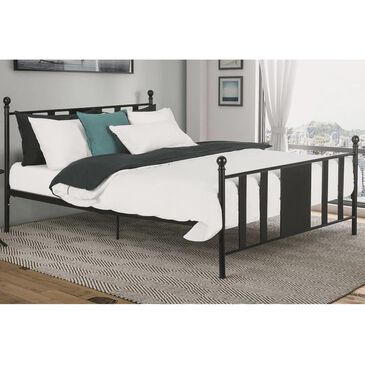 DHP Langham Full Metal Bed in Black, , large