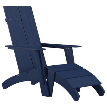 Flash Furniture Sawyer Adirondack Chair in Navy Blue, , large