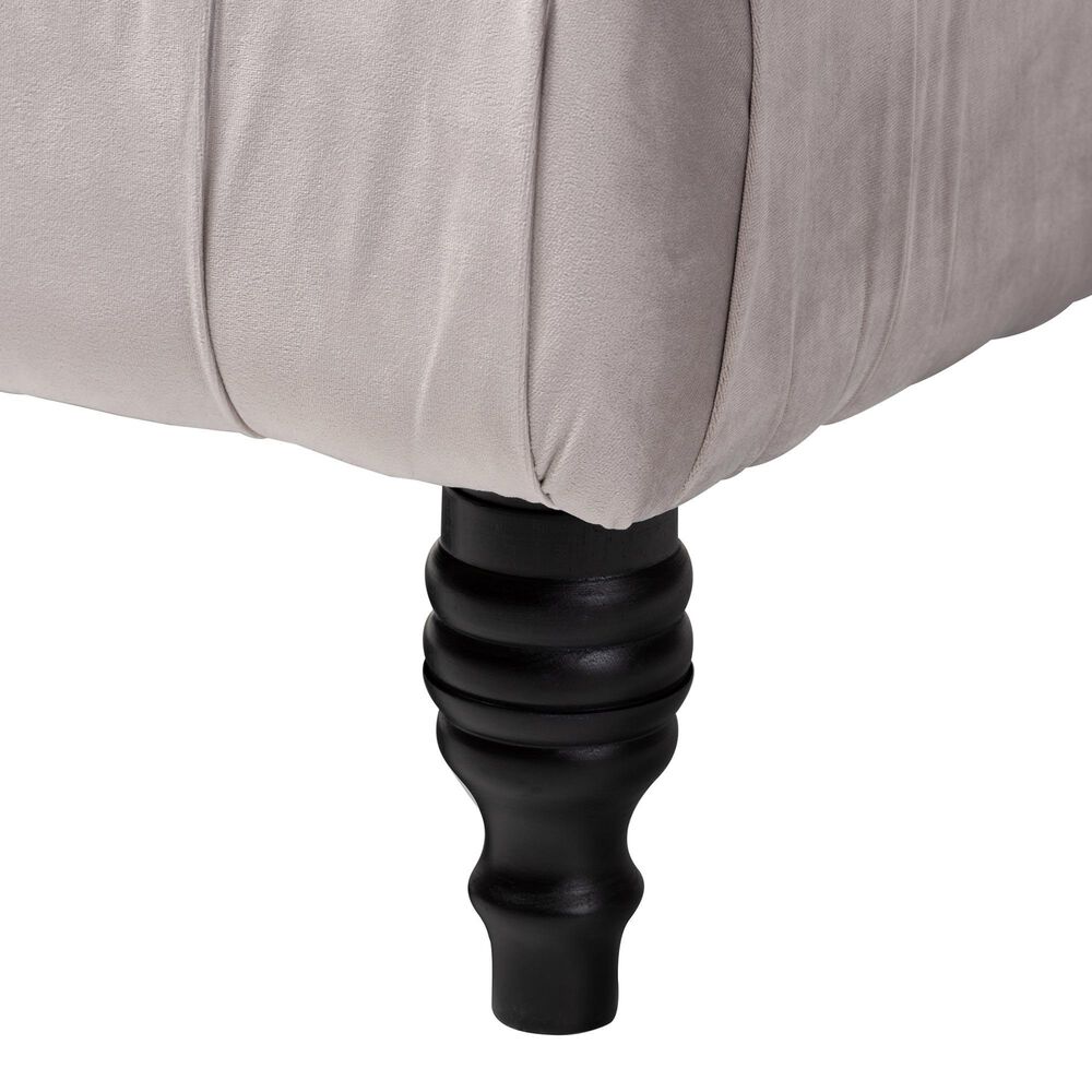 Baxton Studio Keswick Cocktail Ottoman in Grey, , large