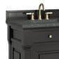 James Martin Vanities Brookfield 60" Double Bathroom Vanity in Black Onyx with 3 cm Parisien Bleu Quartz Top and Rectangular Sinks, , large