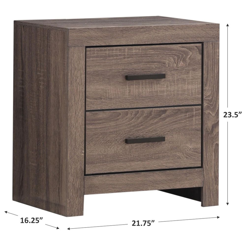 Pacific Landing Brantford 2 Drawer Nightstand in Barrel Oak, , large