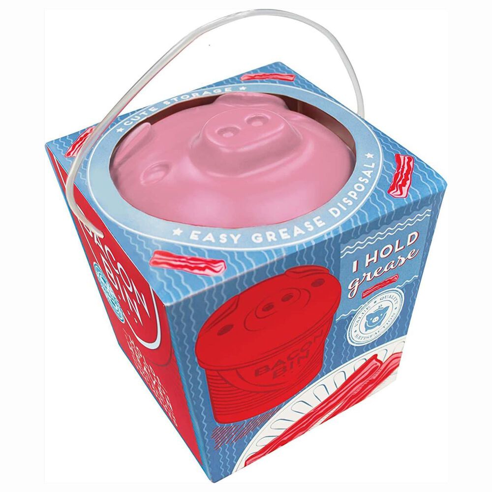 Talisman Designs Bacon Bin with Grease Holder in Rose Pink, , large
