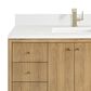 James Martin Vanities Hudson 48" Single Bathroom Vanity in Light Natural Oak with Single Hole 3 cm White Zeus Quartz Top and Rectangular Sink, , large