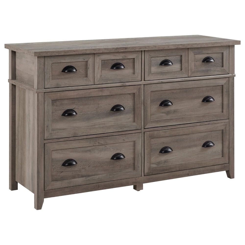 Walker Edison Odette 6-Drawer Dresser in Grey Wash, , large