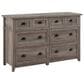 Walker Edison Odette 6-Drawer Dresser in Grey Wash, , large