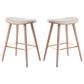 Lumisource Saddle 26" Counter Stool in Cream/White Washed/Gold (Set of 2), , large