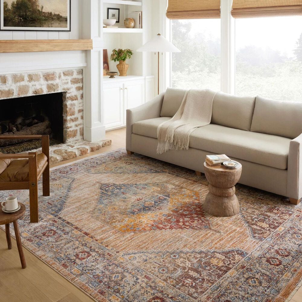 Loloi II Sorrento 5&#39;3&quot; x 7&#39;6&quot; Multicolor and Sunset Area Rug, , large
