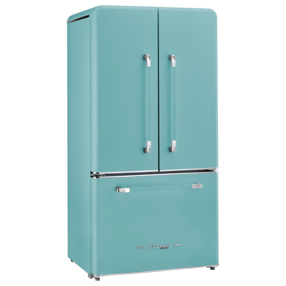 Unique Appliances Classic Retro 21.4 Cu. Ft Frost Free Counter Depth French Door Refrigerator in Ocean Mist Turquoise, , large