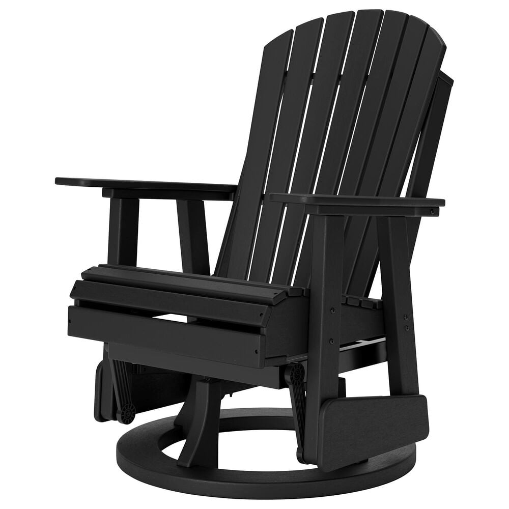 Ashley Hyland Wave Swivel Glider Chair in Black, , large