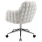 Linon Home Decor Fiona Office Chair with White Cloud Bubble Cushion in Silver, , large