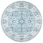 Safavieh Isabella ISA940M 6"7" Round Light Blue and Cream Area Rug, , large