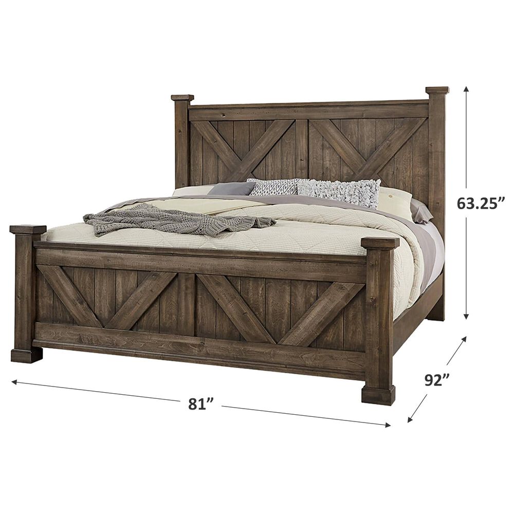 Viceray Collections Cool Rustic King Bed in Mink, , large