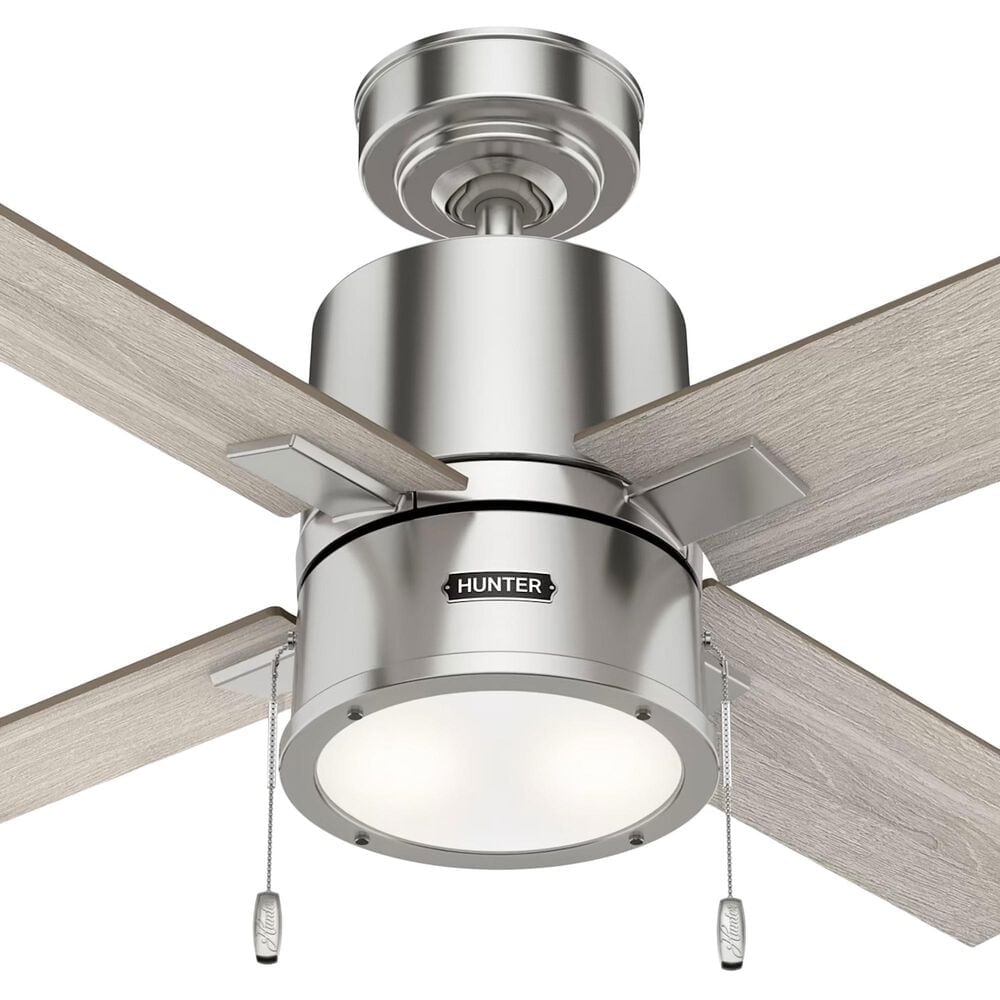 Hunter Beck 42&quot; Ceiling Fan with LED Lights in Brushed Nickel, , large