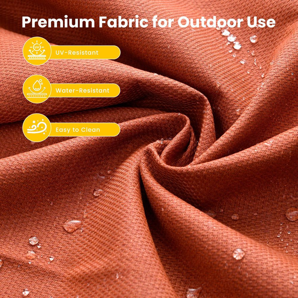 HOMLUX 11-Piece Outdoor Modular Sofa Conversation Set in Coarse-grained Orange, , large