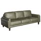 Chateau d"Ax Stationary Leather Sofa and Loveseat Set in Olive Green, , large