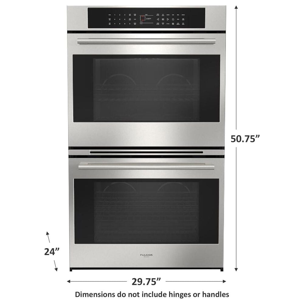 Fulgor Milano 30&quot; Touch Control Double Wall Oven in Stainless Steel, , large