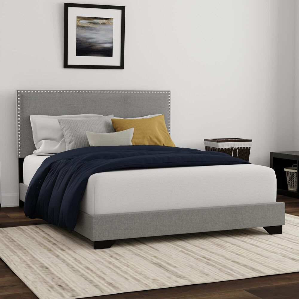 The Monday Company Full Upholstered Bed in Gray, , large