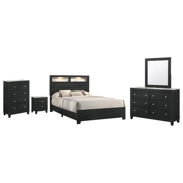 Crown Mark Cadence 5-Piece Queen Bedroom Set in Black and White, , large