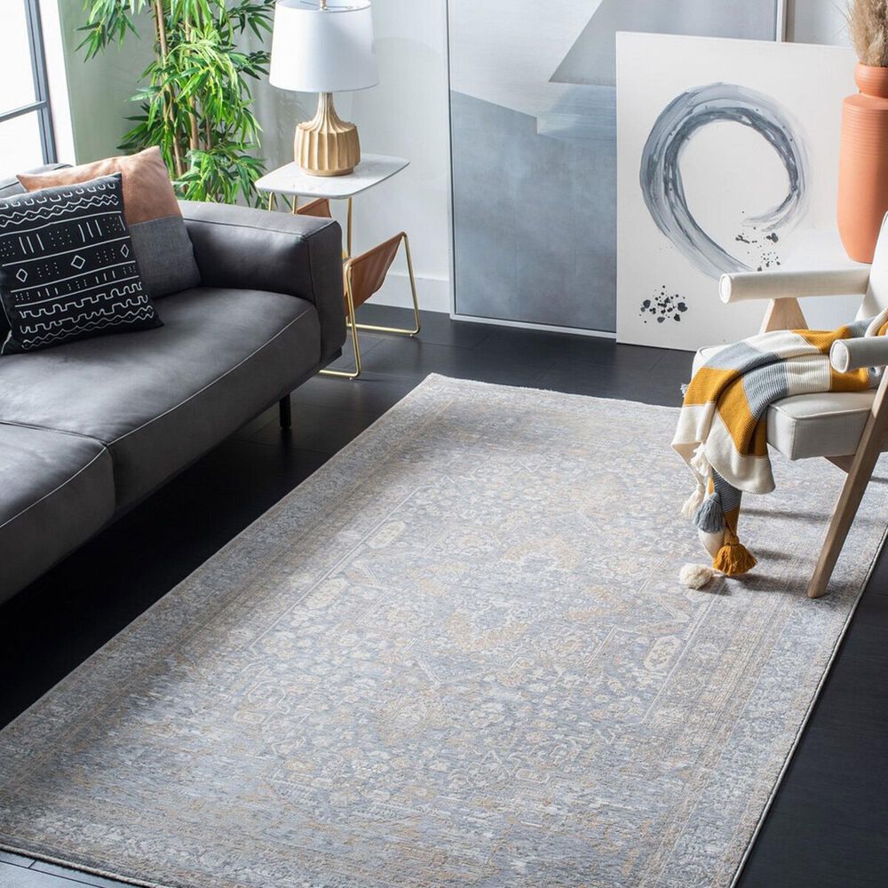 Safavieh Webster WBS320G 4&#39; x 6&#39; Grey and Beige Area Rug, , large