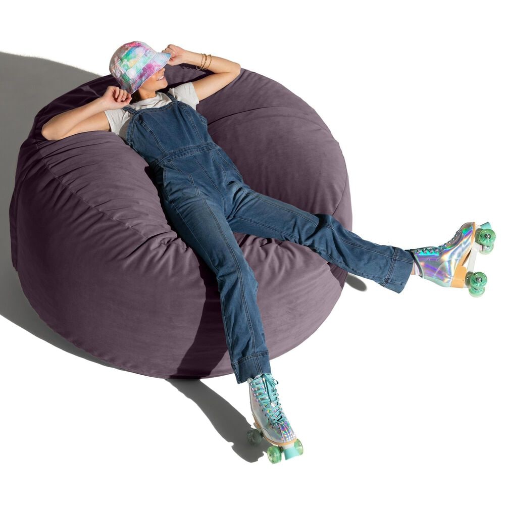 Jaxx Saxx 5&#39; Large Round Bean Bag Chair in Purple, , large