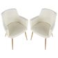 Lumisource Andrew Dining Chair in Cream/Gold (Set of 2), , large